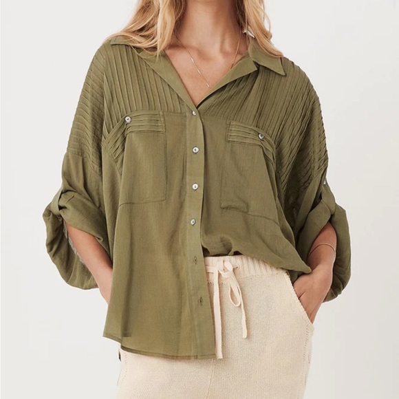 Spell Tops - Spell Linda Blouse in Khaki